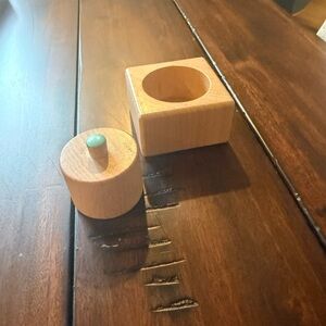 Montessori Wooden Knobbed Cylinder Toy